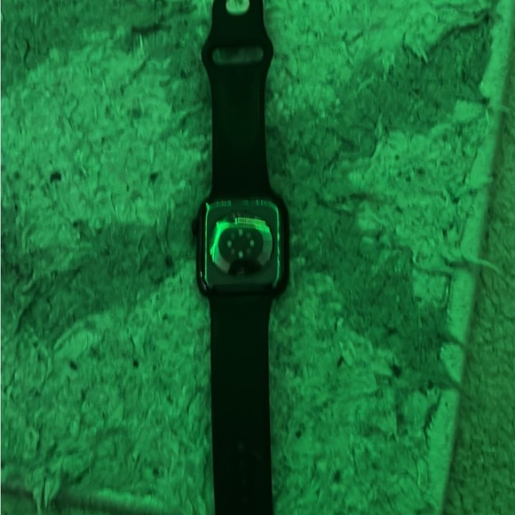 Black Apple Watch Series 7 with Black Band